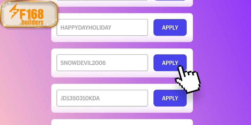 Bảng danh sách code khuyến mãi hiển thị công khai tại mục “Ưu đãi hôm nay” Bảng danh sách code khuyến mãi hiển thị công khai tại mục “Ưu đãi hôm nay”